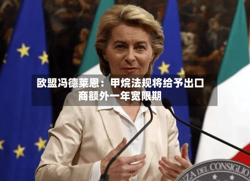 欧盟冯德莱恩:甲烷法规将给予出口商额外一年宽限期-第2张图片