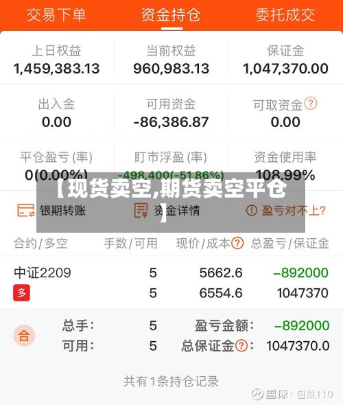 【现货卖空,期货卖空平仓】