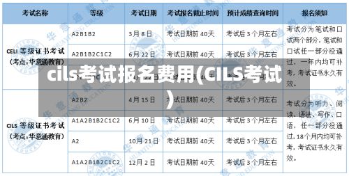 cils考试报名费用(CILS考试)-第2张图片
