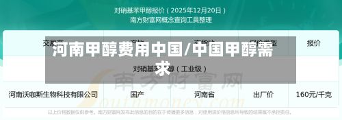 河南甲醇费用中国/中国甲醇需求