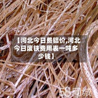 【河北今日费铝价,河北今日废铁费用表一吨多少钱】-第2张图片