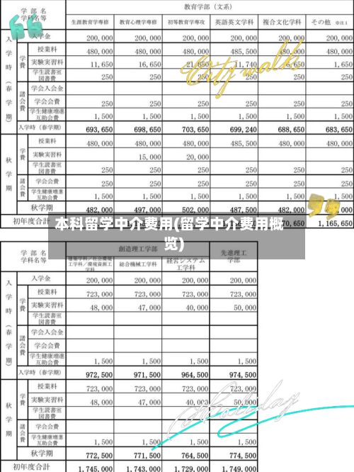 本科留学中介费用(留学中介费用概览)-第3张图片