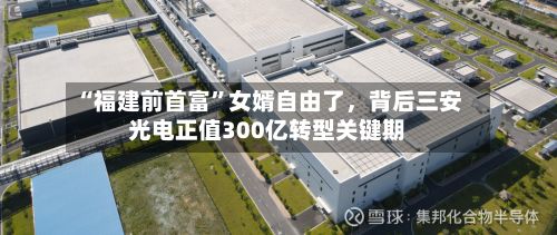 “福建前首富”女婿自由了，背后三安光电正值300亿转型关键期