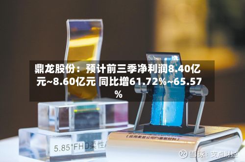 鼎龙股份：预计前三季净利润8.40亿元~8.60亿元 同比增61.72%~65.57%