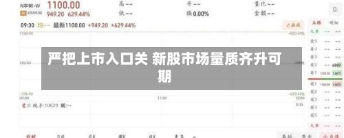 严把上市入口关 新股市场量质齐升可期-第2张图片