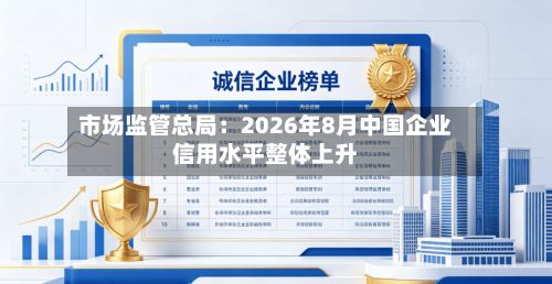 市场监管总局:2026年8月中国企业信用水平整体上升-第2张图片