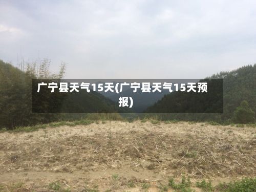 广宁县天气15天(广宁县天气15天预报)