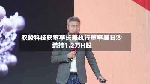 驭势科技获董事长兼执行董事吴甘沙增持1.2万H股-第2张图片