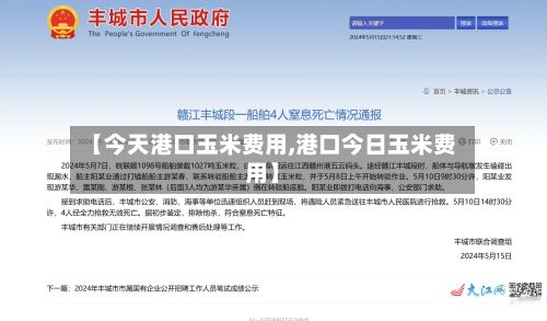 【今天港口玉米费用,港口今日玉米费用】