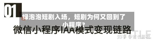 绿泡泡短剧入场，短剧为何又回到了小程序？-第3张图片