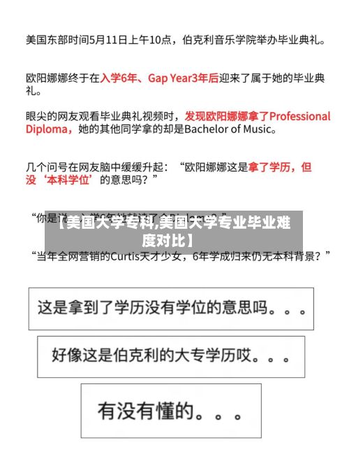【美国大学专科,美国大学专业毕业难度对比】