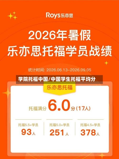 学院托福中国/中国学生托福平均分