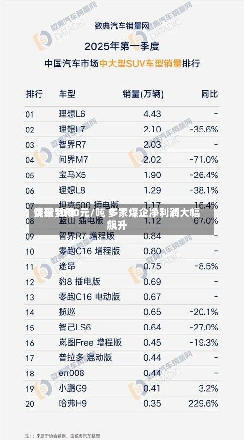 煤炭费用
突破1000元/吨 多家煤企净利润大幅飙升-第2张图片