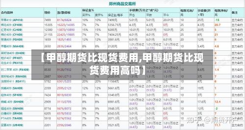 【甲醇期货比现货费用,甲醇期货比现货费用高吗】