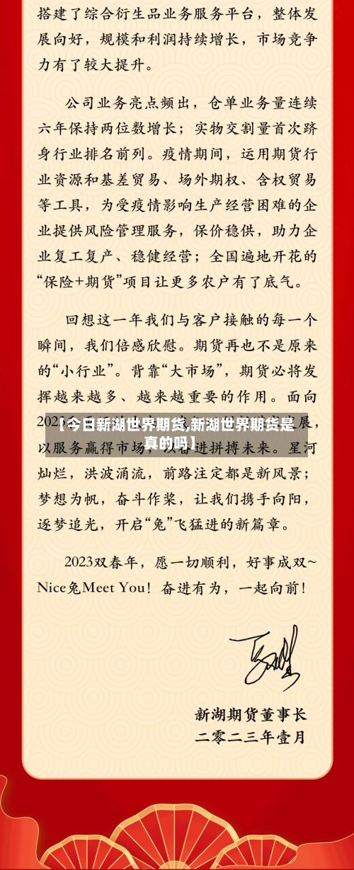 【今日新湖世界期货,新湖世界期货是真的吗】-第2张图片