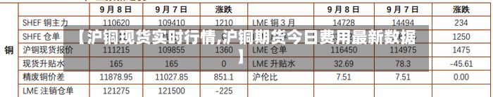 【沪铜现货实时行情,沪铜期货今日费用最新数据】-第2张图片