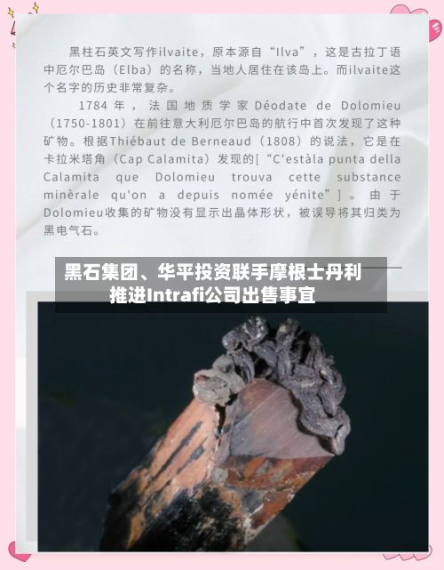 黑石集团、华平投资联手摩根士丹利推进Intrafi公司出售事宜