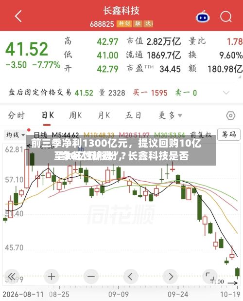 前三季净利1300亿元,提议回购10亿至20亿元股份,长鑫科技是否
“象征性护盘”?