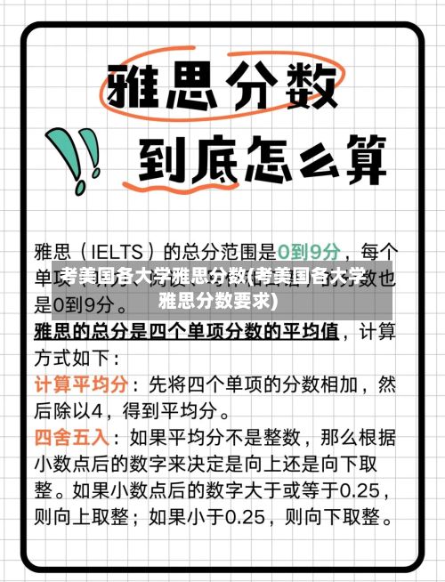 考美国各大学雅思分数(考美国各大学雅思分数要求)-第2张图片