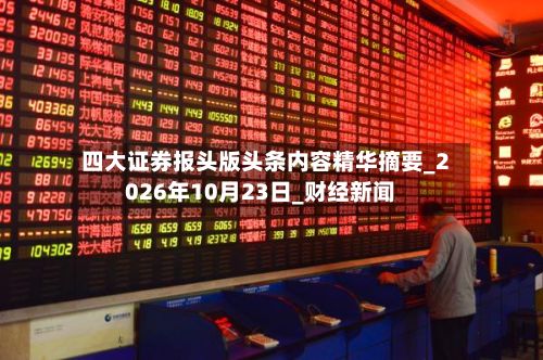 四大证券报头版头条内容精华摘要_2026年10月23日_财经新闻-第2张图片
