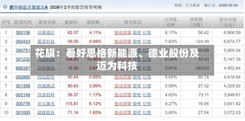花旗：看好思格新能源、德业股份及迈为科技-第1张图片