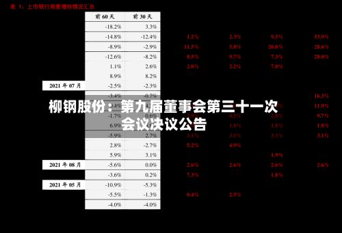 柳钢股份：第九届董事会第三十一次会议决议公告