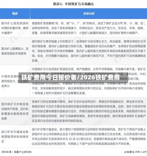 铁矿费用今日报价表/2026铁矿费用-第2张图片