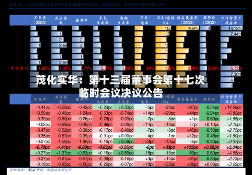 茂化实华：第十三届董事会第十七次临时会议决议公告