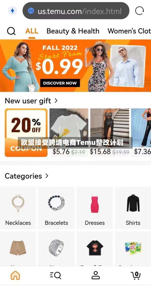 欧盟接受跨境电商Temu整改计划