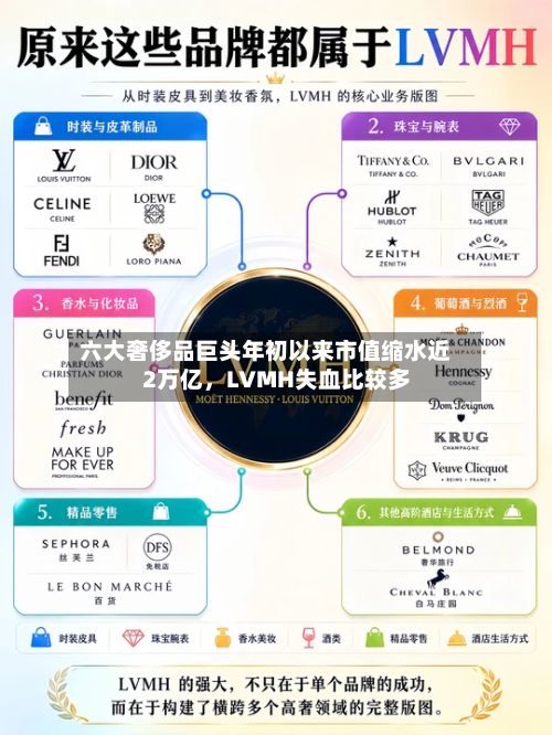六大奢侈品巨头年初以来市值缩水近2万亿，LVMH失血比较多