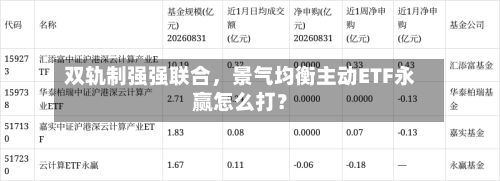 双轨制强强联合	，景气均衡主动ETF永赢怎么打？-第2张图片