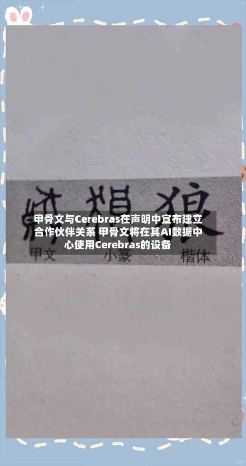 甲骨文与Cerebras在声明中宣布建立合作伙伴关系 甲骨文将在其AI数据中心使用Cerebras的设备-第1张图片