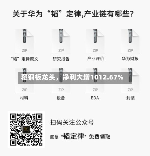 覆铜板龙头，净利大增1012.67%