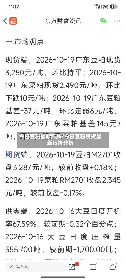 今日豆粕最新涨跌/今日豆粕现货最新行情分析-第2张图片