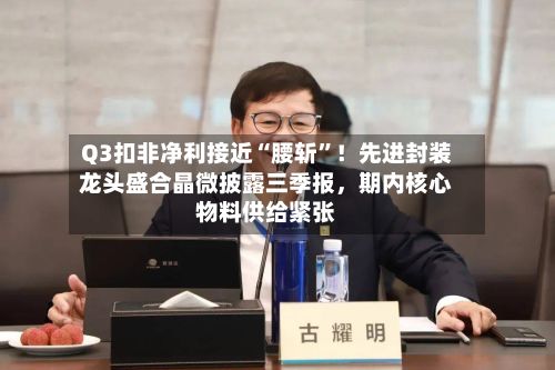 Q3扣非净利接近“腰斩	”！先进封装龙头盛合晶微披露三季报，期内核心物料供给紧张-第2张图片