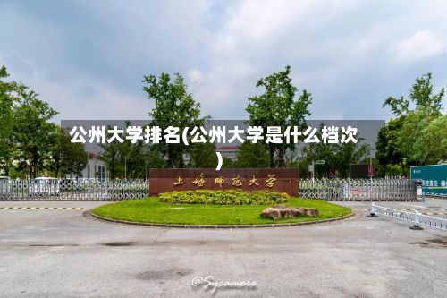 公州大学排名(公州大学是什么档次)-第3张图片