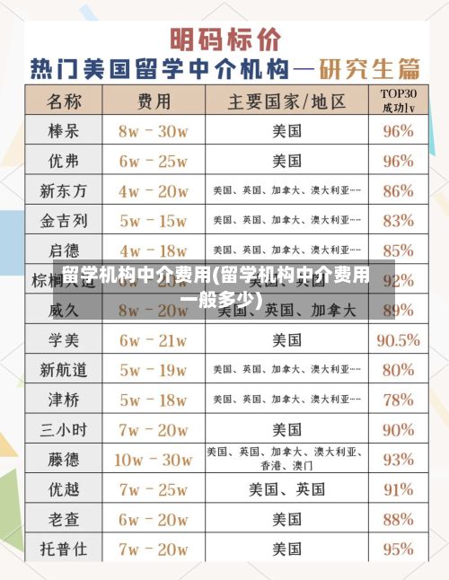 留学机构中介费用(留学机构中介费用一般多少)-第2张图片