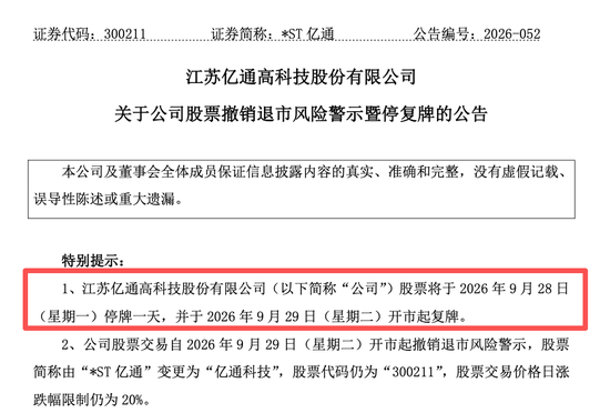 300211	，将摘星脱帽！退市风险警报解除
